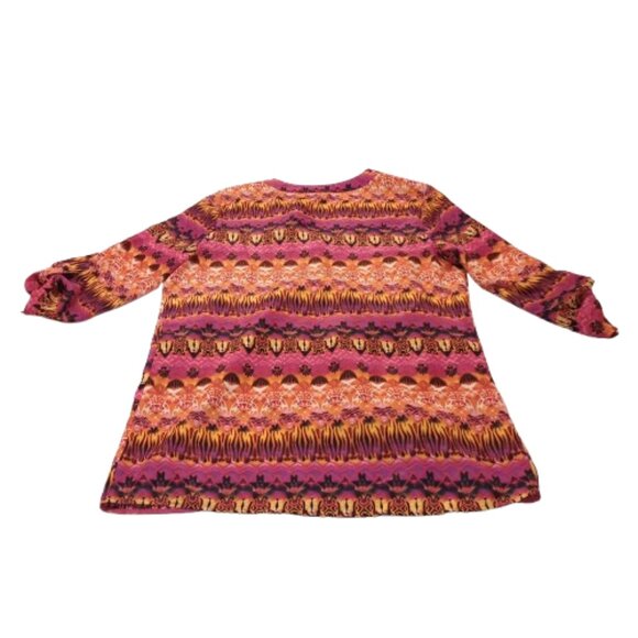 NWT Women's Snap Button Top Roll Tab Sleeves and Accents by Notations Size M - Picture 2 of 4